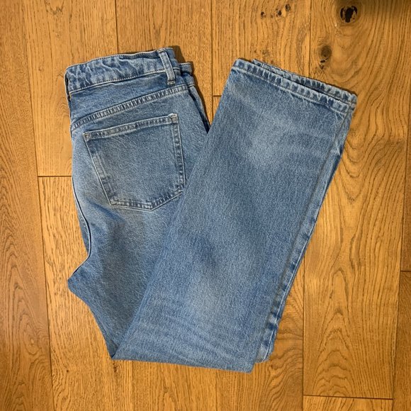 Women's Zara Slim Fit Mid-Rise Regular Length Blue Jeans Denim Size 10 - Picture 12 of 13